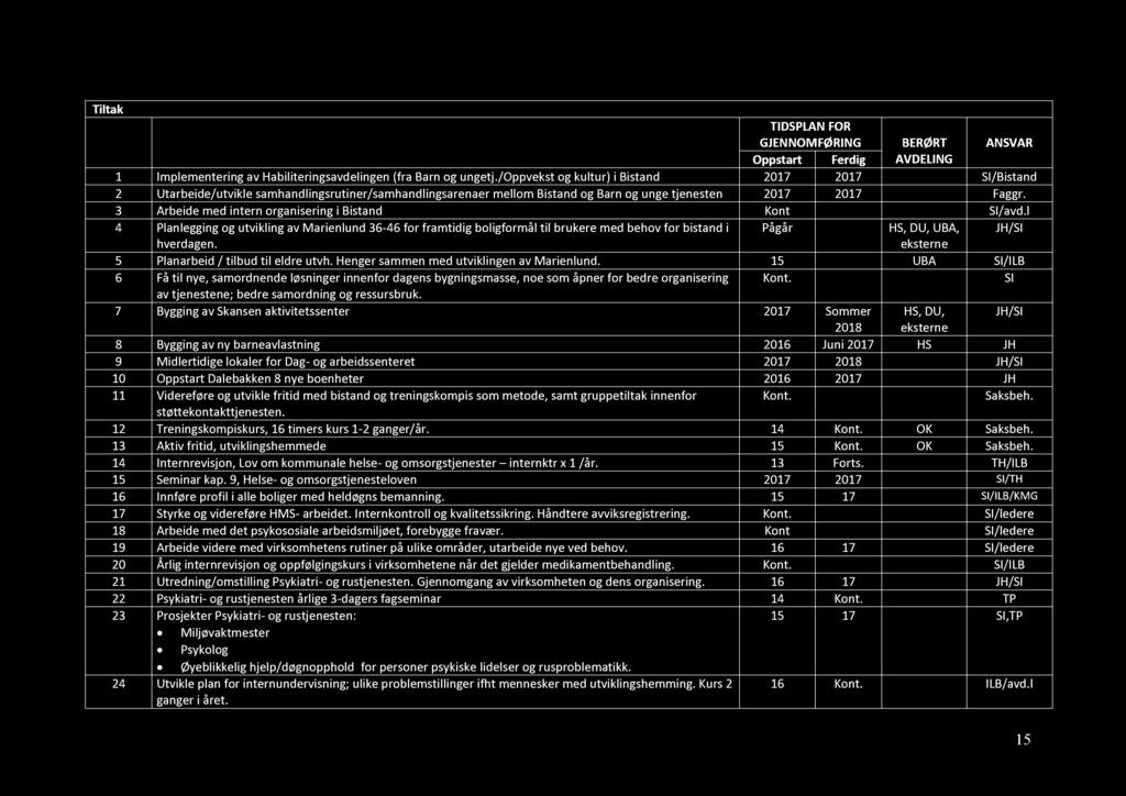 3 Arbeide med intern organisering i Bistand Kont SI/avd.