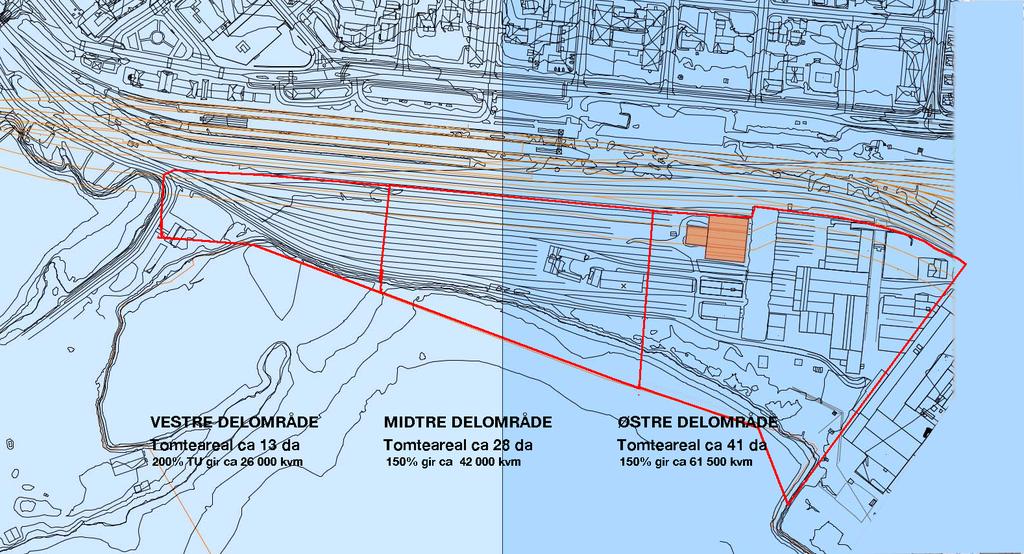 Beskrivelse av området som er utredet - delområdene Området utgjør en begrenset del av Kommunedelplanen (KDP).