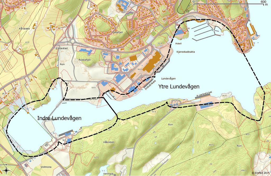 1467/1997, klassifisering av miljøkvaliteter i fjorder og kystvann, er brukt for å vurderer miljøtilstanden av bunndyr. Figur 9.