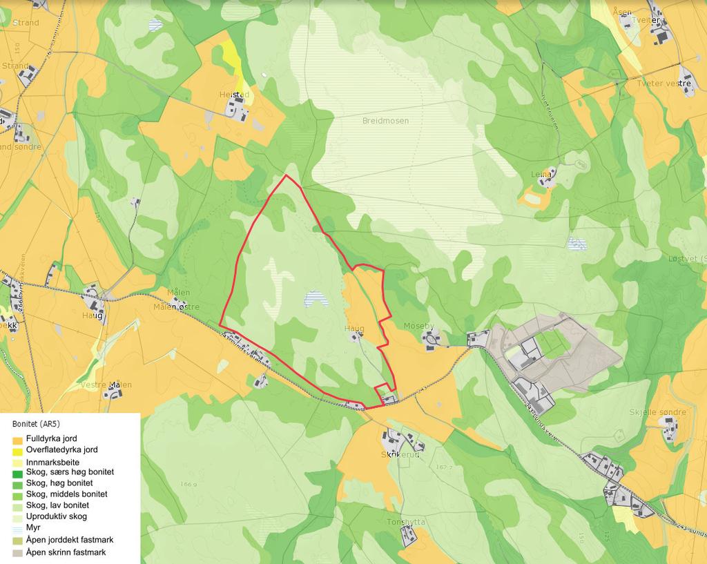 6.5 Solforhold Planområdet har normale solforhold, kun begrenset av naturlig vegetasjon.