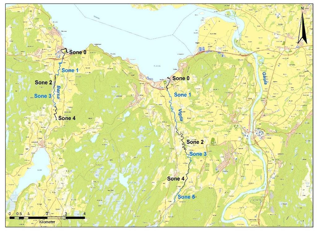 1 Innledning 1.1 Beskrivelse av vassdragene Vigda har et nedbørsfelt på 150 km 2 og munner ut i sjøen ved Buvika (figur 1).