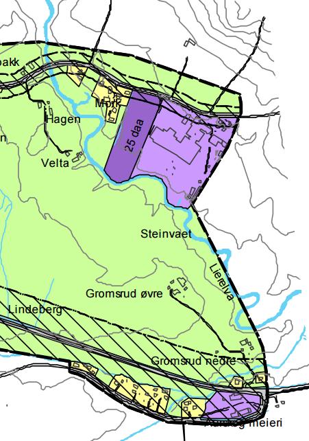 1. Arealbruk og planlagt utvikling Det er i dag to virksomheter på Berger næringsområde: Nammo Bakkelittfabrikken AS som produserer løsammunisjon og Aurskog Drikker AS som produserer brus og andre