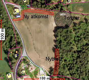 Eiendommen består av totalt 284 daa, hvorav 76 daa er dyrket mark, 11 daa er innmarksbeite, 183 daa er skog og 14 daa er annet areal.