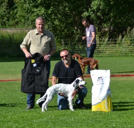 Gudbrandsdal Fuglehundklubb's BIS Veteran Irsk rød og hvit beste valp ble engelsk setter Dawn, setter NVV-12 Shannonlee eier Hans Arne Nielsen.