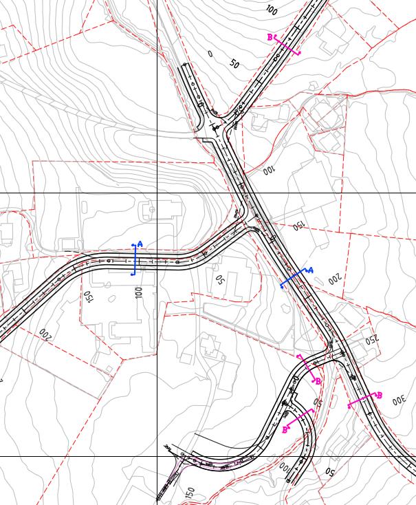 Områdeplan for Venn Skaun kommune Figur 15 Vegplan og normalprofil Veger i områdeplanen Fylkesveiene er definert som o_v1 i plankartet, og skal fortsatt være offentlige.