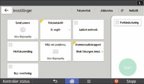 Slik bruker du hvert program Nr. Ikon Beskrivelse 10 Angi Internettfaks/E-postemne 11 Angi Internettfaks/e-posttekst 12 13 14 15 16 17 18 NO DQA119 Nr.