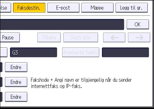 4. Faks 7. Trykk [ Neste]. 8. Trykk på tasten for klassifiseringen du vil bruke under "Velg tittel". Du kan velge følgende taster: [Frekv.]: Lagt til siden som vises først.