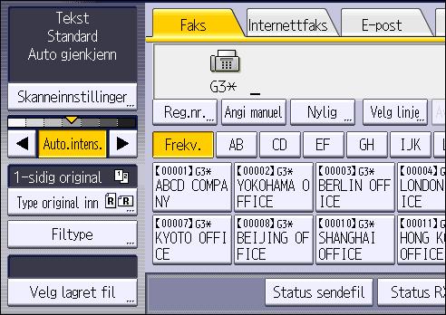 Lagre et dokument 1. Trykk på [Velg lagret fil]. 2. Velg dokumentene som skal sendes. Når flere dokumenter er valgt, sendes de i den rekkefølgen du har valgt dem.