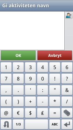 Tastaturet har fem modi: Store bokstaver Små bokstaver Numerisk modus 1 Numerisk modus 2 Numerisk modus 3 Smileys For å bytte til Numerisk modus trykker man på knappen.