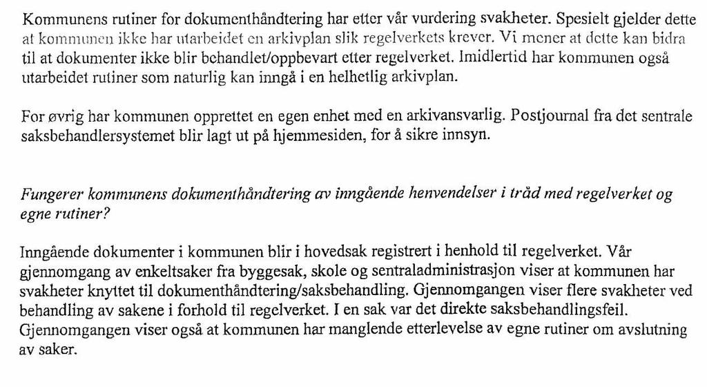 24/17 Forvaltningsprosjektet "Dokumenthåndtering i Sande kommune" - rapport om oppfølging. - 17/00090-13 Forvaltningsprosjektet "Dokumenthåndtering i Sande kommune" - rapport om oppfølging.