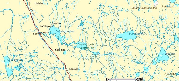 Materiale og metodar Botnavatn ligg 857 m over havet, og har eit areal på,6 km 2 (Fig. 1).