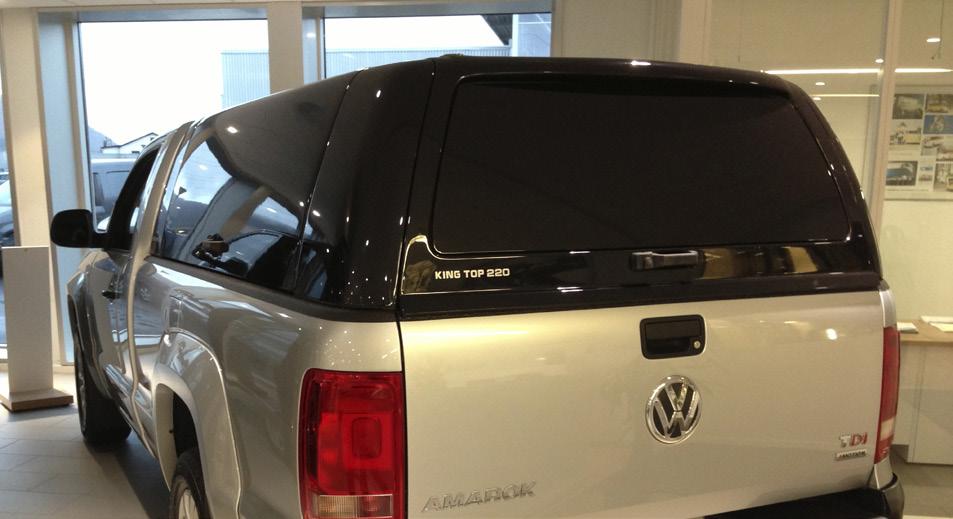 King Top ADR-utgave Hylle i glassfiber, 34 eller 46cm dyp King Top 154 Volkswagen Amarok Double Cab