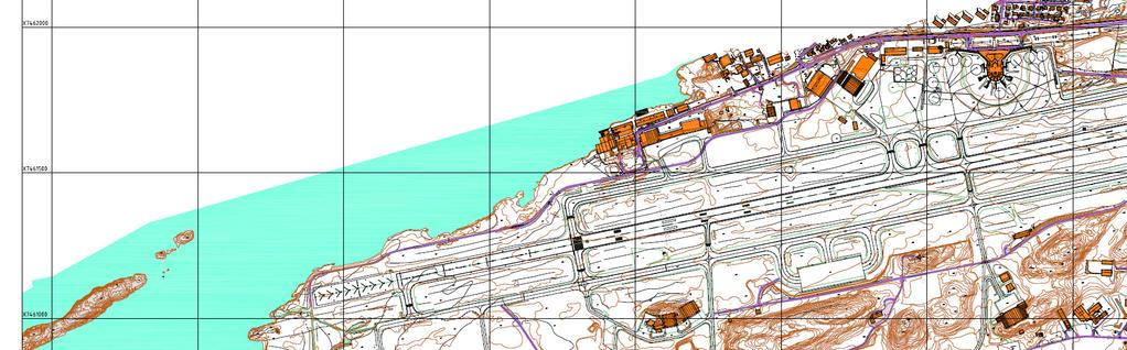 5 Scenario A1 Kampflybase i Bodø 5.1 Overordnet beskrivelse av scenarioet I dette scenarioet vil Forsvaret ha bygd et helt nytt banesystem (S2) beliggende ca 1 km sør for dagens rullebane.