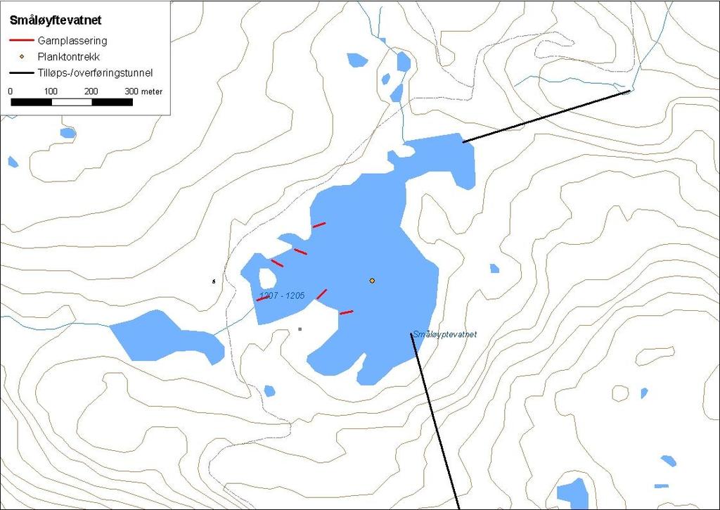 ..8 Småløyftevatnet Småløyftevatnet (innsjønummer 58) ligg i Årdalsvassdraget i Årdal kommune (figur 3).