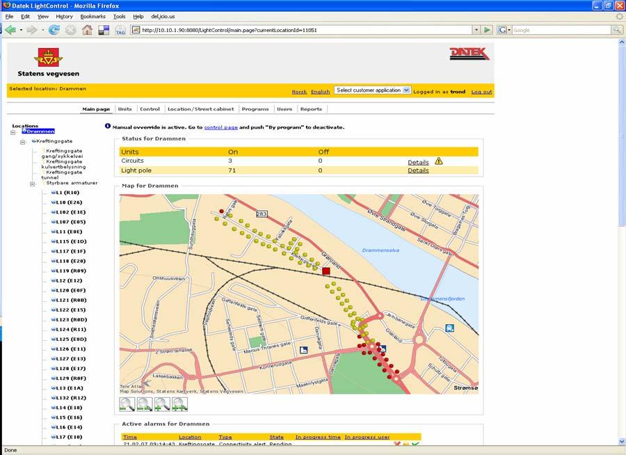 Typical Screen Layout Tree structure -Easy to edit Easy access to different customers for