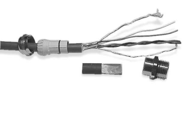 Koble transmitteren sammen med sensoren Figur 3-5 Kabelmuffer Kabelmuffe Brukt med 4-lednings kabelinnføring Kabelmuffe 3/4" 14 NPT Brukt med 9-lednings kabelinnføring Kabelmuffer 1/2" 14 NPT eller
