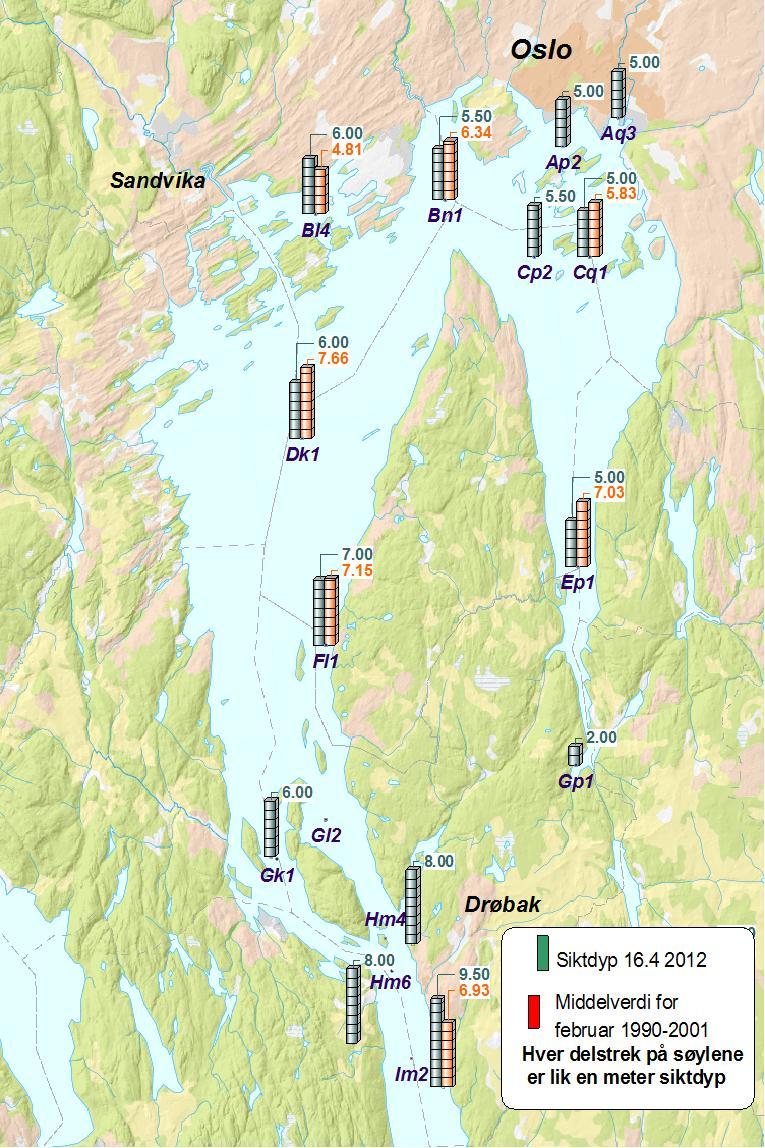 I den indre delen av fjorden, dvs.