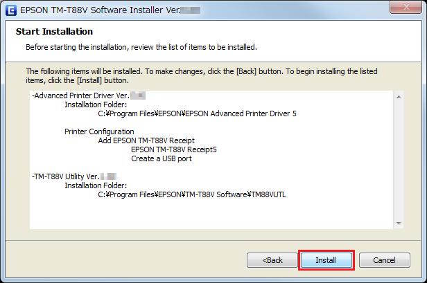 Installasjon Dersom du kjører Windows 2000, starter installasjonen av Advanced Printer Driver Ver. 3.04 automatisk etter at TM-T88V Utility er installert. U Se Installere Advanced Printer Driver ver.
