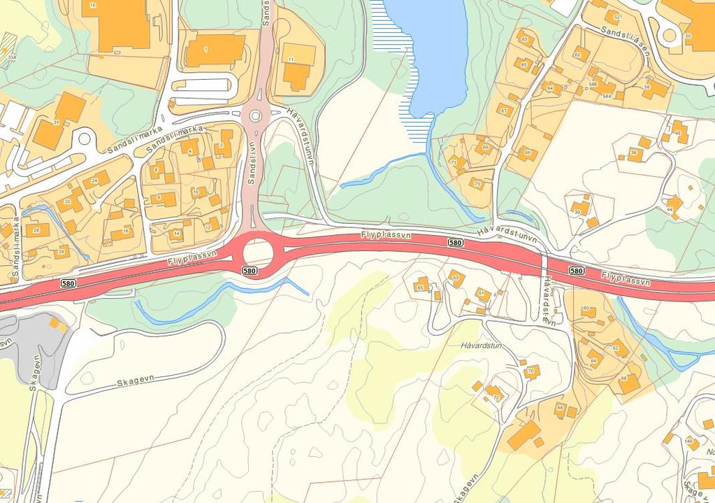 NVE målestasjon (56.1.0) Håvardstunvatnet 3 1 4 2 Vanntunnel Grimseid mot 5 Figur 10.Oversikt over elve- og innsjødelene i planområdet. Ulike elvedeler er markert med nummer.