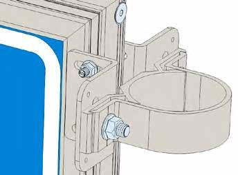 festeskinne i mellom, C-C hull i skinne = 140mm.