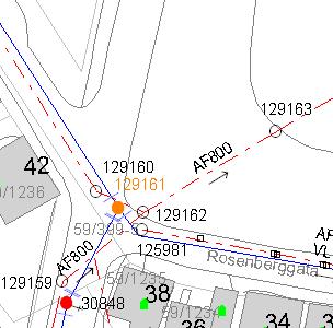 KUMKORT SID KUM NR. KUM NR. (PLAN) KUMTYPE 1) ANLEGGSÅR 129161 VK34 VK STATUS 2) NETTYPE 3) KVALITETSKODE 4) TEGNINGSNR. KT TOPP RØR (V)/BUNN KUM (A) DYBDE RØRTYPE DIAMETER FRA / TIL KUM NR.