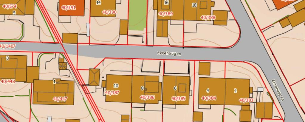 Innmelding av stikk Samlekum stikkledninger VA Bymiljø & Utbygging Plan og Anlegg Gnr : 40 Bnr : 386 Prosjektnr: 391476334 Adr : Ekrehaugen nr : 8 Prosjektnavn: Ekrehaugen