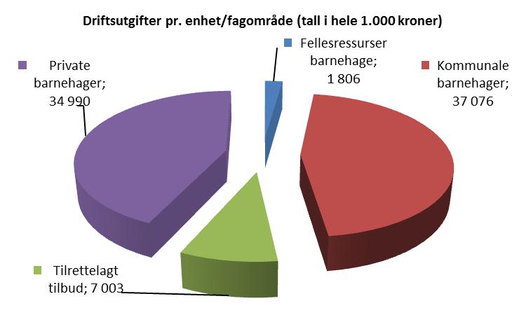 Virksomhetens økonomiske rammer 2014 Virksomhet barnehage har en samlet brutto driftsramme på 78,3 mill kroner og samlede inntekter på 10,0 mill kroner.