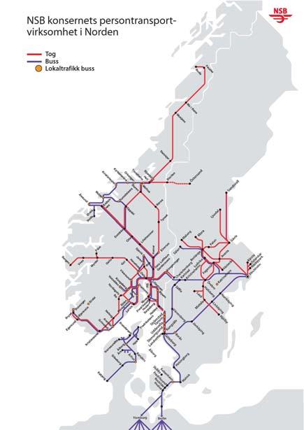 Hovedpunkter 2008 Konsernets resultat etter skatt er svakere enn fjoråret: Resultat i NSB-konsernet er på 3 MNOK (545 MNOK), en reduksjon på 542 MNOK Flere passasjerer på tog og buss