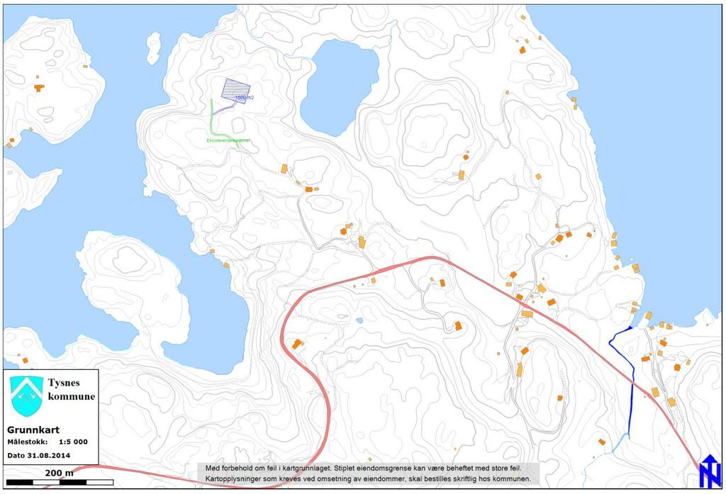 TILTAKSBESKRIVELSE HOVDENES Området hvor Jostein Hovdenes har planlagt boligtomt og tilkomstvei ligger like vest for Belstadtjørna på