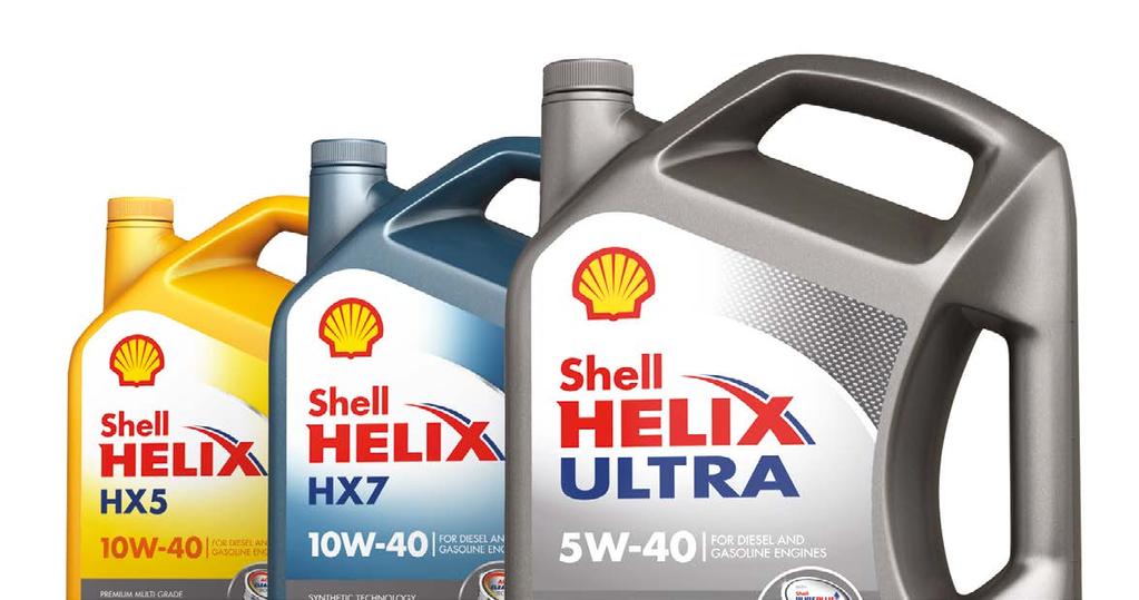 SHELL HELIX MOTOROLJER SHELL HELIX CORE SHELL HELIX SN THE SHELL HELIX CORE - utvalget inneholder et komplett utvalg av motoroljer for personbiler med ulike drivstoffvarianter, fra helsyntetiske