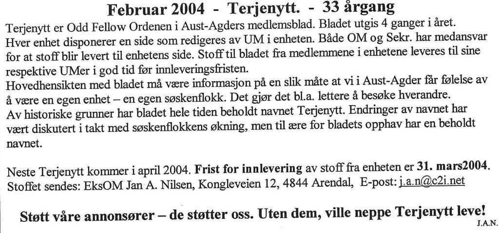Slik hilste redaktør Bredesen han velkommen i Terjenytts spalter. Hansen kom fra Finnmarken og ble ansatt i Televerket SØR som personalsjef.