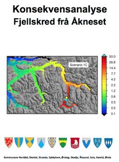 Ved verst tenkeleg scenario, viser framskrivingane for Hareid at havnivåendringane i 2100 vil ha ein middelverdi på 52 cm (20 cm 83 cm).