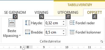 Kvar rute illustrerer ei «celle»; rutene mot høgre Kolonner viser «kollonner» og rutene nedover «rader» i tabellen. 3.