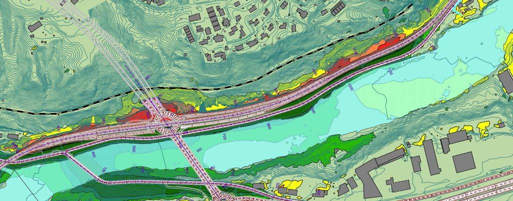 16 4.4.4 Støy fra Byåstunnelen Støybidraget fra munningen til den framtidige Byåstunnelen er lagt inn i modellen og tatt med i alle vedlagte støysonekart.