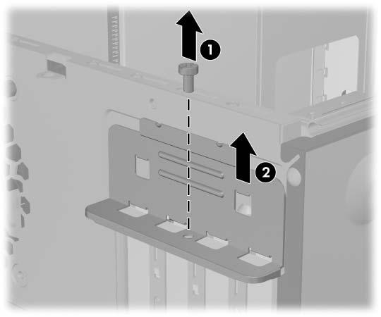 Installere et utvidelseskort Datamaskinen har to PCI-utvidelsesspor som hver rommer et utvidelseskort med en lengde på opptil 17,46 cm, og ett PCI Express x1 utvidelsesspor, samt ett PCI Express x16