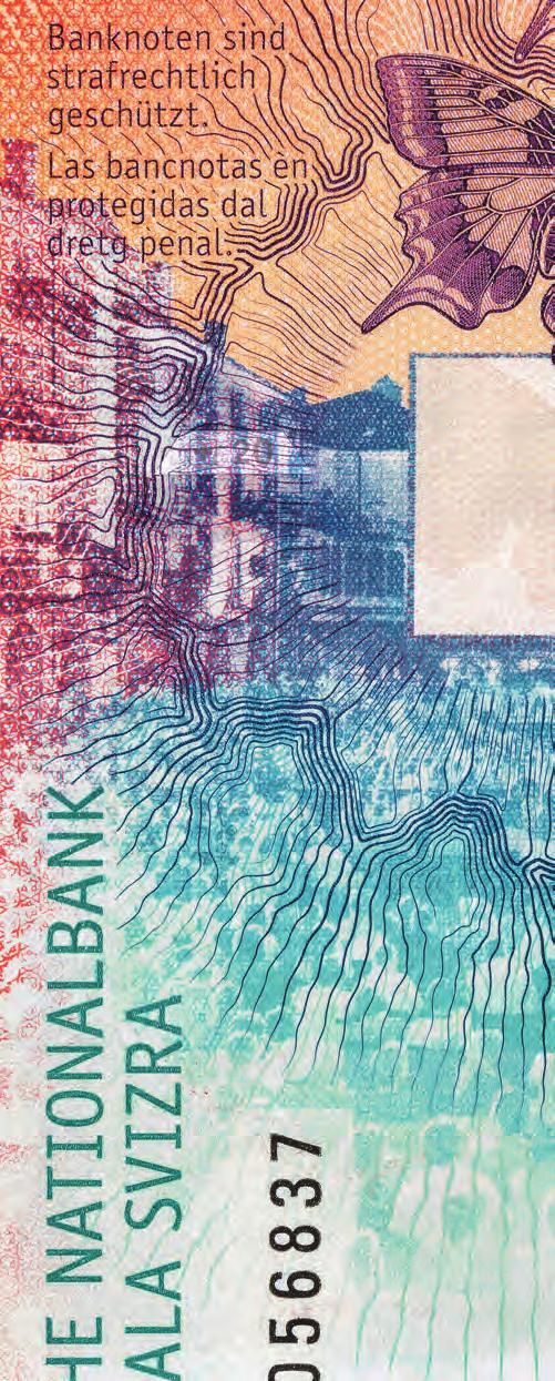 Novas bancnotas per la Svizra La nova bancnota da 20 francs è cumparida. Suenter quella da 50 francs è ella la segunda da sis bancnotas da la nova seria.