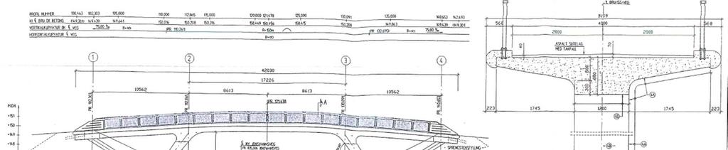 PROSJEKTOPPGAVEN Prosjektet tar utgangspunkt i skissen fra Statens vegvesen. Samtlige av bruas hovedmål er fastsatt som vist på figuren nedenfor.