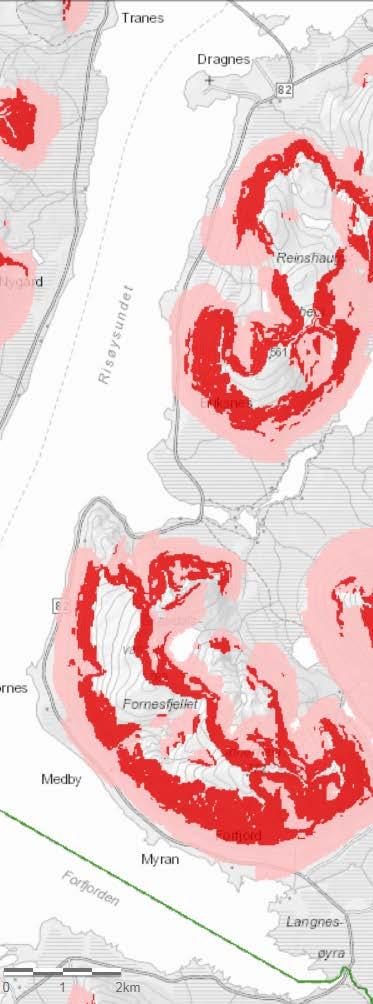 Figur 5: Aktsomhetskart snøskred. Fra NVE [10]. FIGURER 50904-GEOL-01 Fv.