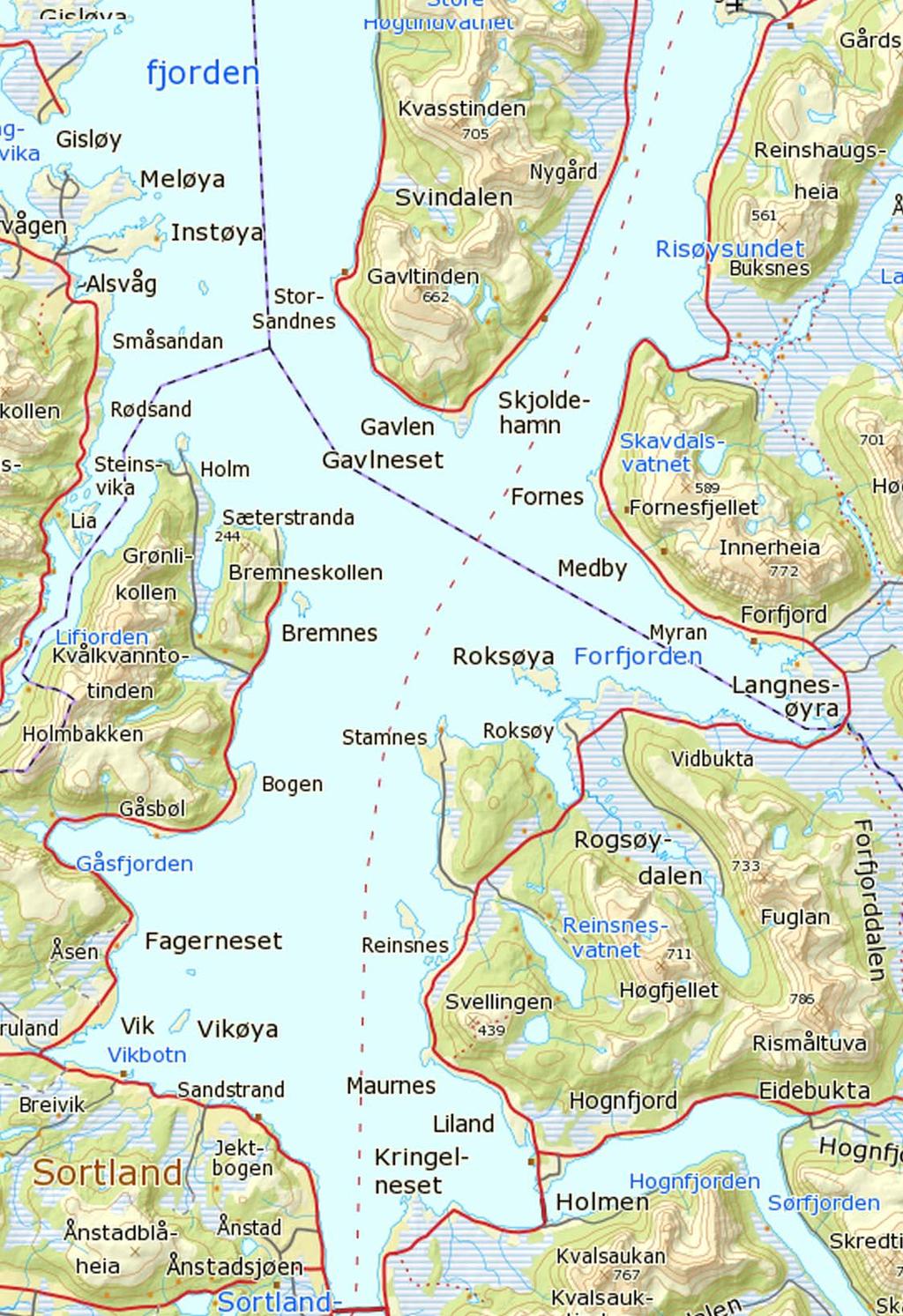 Fv. 82 09-10 Forfjorden Risøyhamn Tegning 50904-GEOL-01