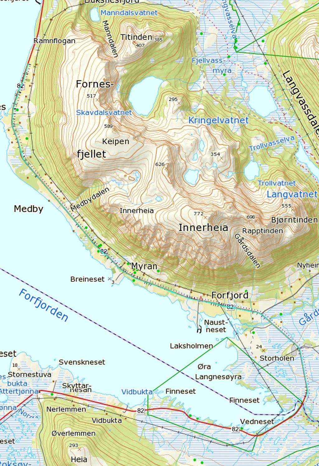 Fv. 82 09-10 Forfjorden Risøyhamn Tegning 50904-GEOL-01 02