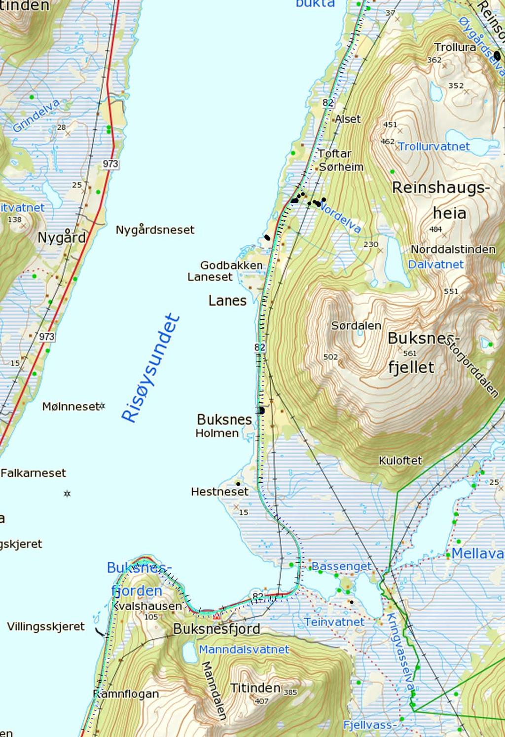 Fv. 82 09-10 Forfjorden Risøyhamn Tegning 50904-GEOL-01 03 Parsell