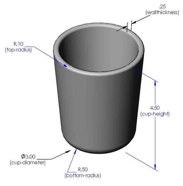 Leksjon 8: Designtabeller Oppgave 3 Modifisere konfigurasjoner Gitt: Konverter de totale dimensjonene i 50 CD-oppbevaringsboksen fra centimeter til tommer.