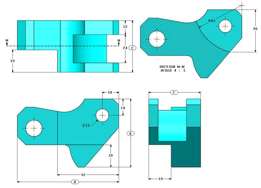 Vedlegg B: Prøveeksamen for Certified SolidWorks Associate Delmodellering Følgende bilder brukes til å besvare spørsmål nr. 5.