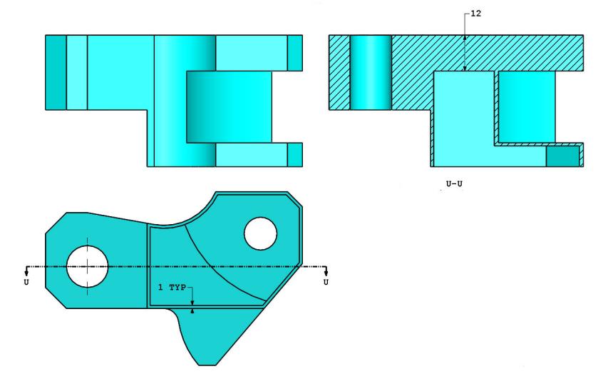 Vedlegg B: Prøveeksamen for Certified SolidWorks Associate Delmodellering Følgende bilder brukes til å besvare spørsmål nr. 6.