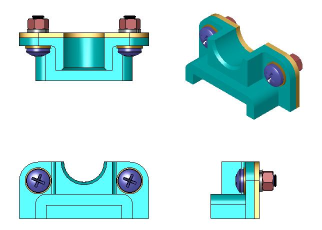 Leksjon 5: Grunnleggende om SolidWorks Toolbox Modifisere Toolbox-delene Hvis skruene eller andre deler plassert fra Toolbox ikke har riktige størrelse, kan du endre egenskapene.