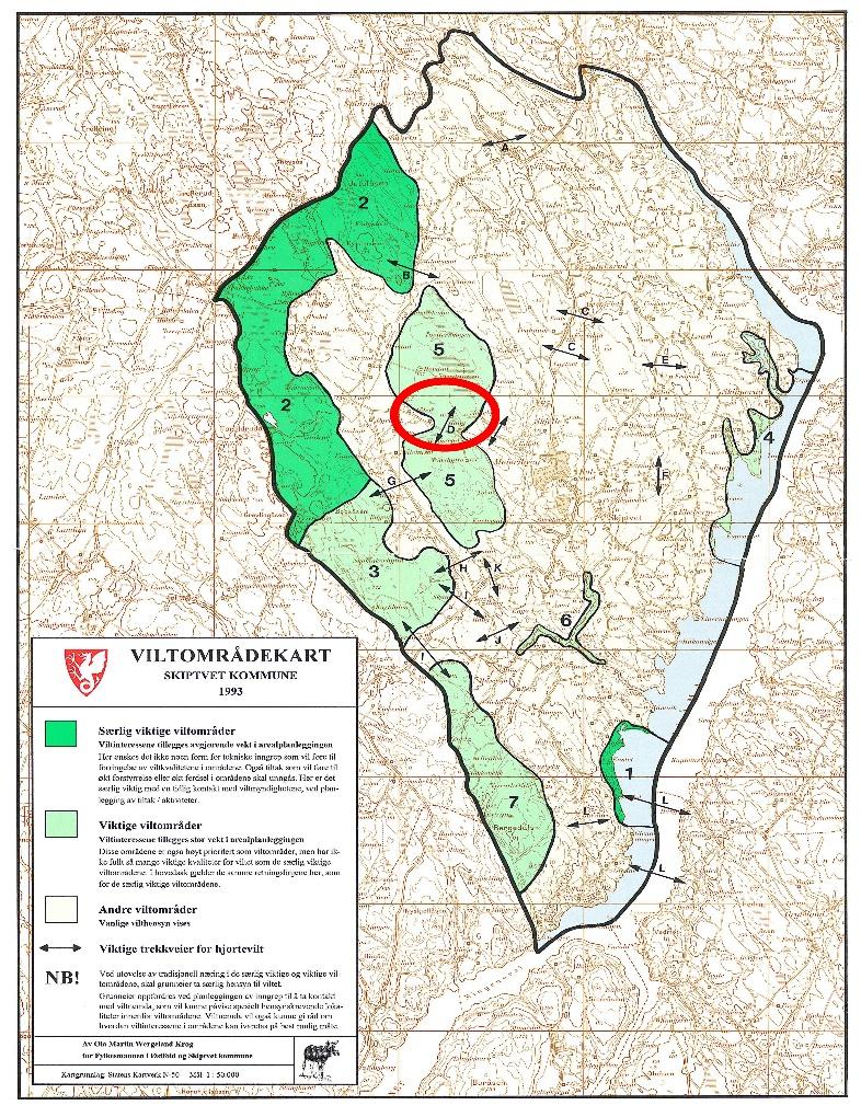 på mindre bygninger. Drenering av landskapet vil ikke bli berørt ettersom fundamenteringen i hovedsak vil være stålsøyler.