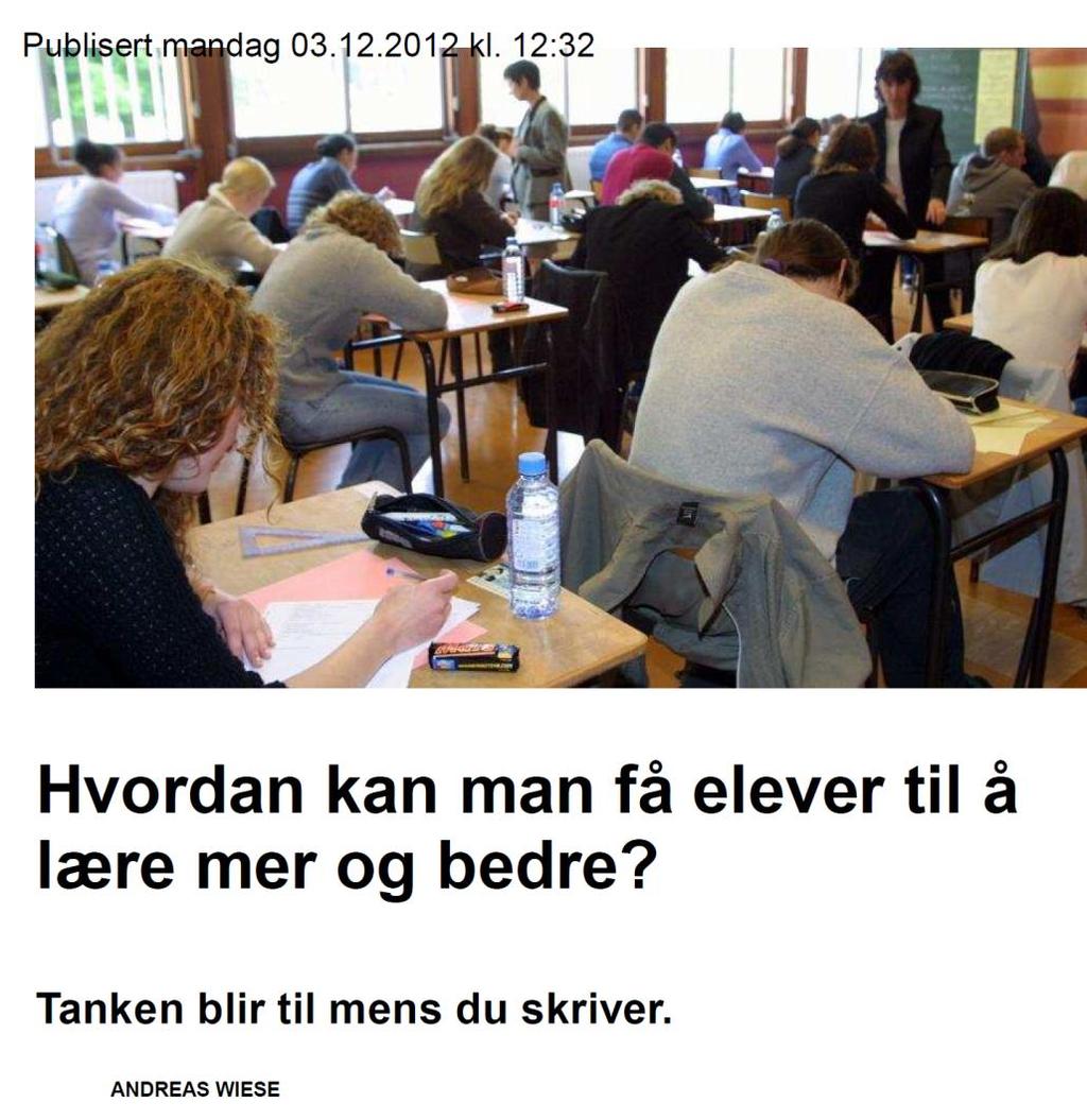 Hvorfor satse på skriving?