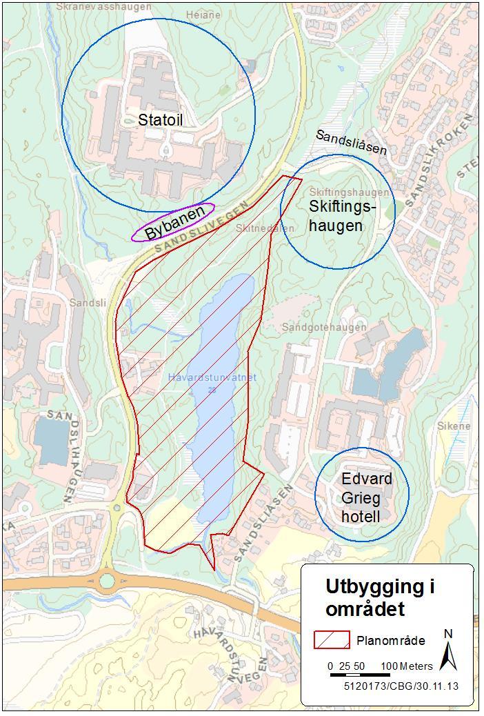 Figur 3: Utbygging i nærområdet 3.2.1 Statoil Statoil samlokaliserer kontor og bygger ut i ulike byggetrinn.