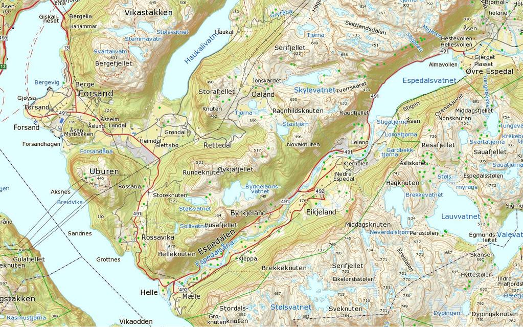 Trafikkanalyse Massetak Løland og Nedre Espedal 1 av 16 1. BAKGRUNN Fra planprogrammet (8.9.