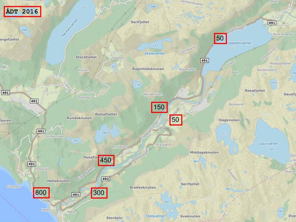 Trafikkanalyse Massetak Løland og Nedre Espedal 3 av 16